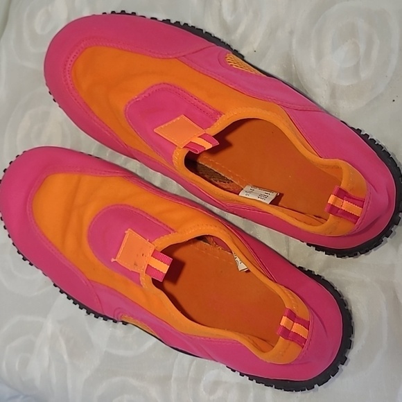 WATERSOCK Neon Pink & Orange Neoprene Water Shoes Size 10 - Picture 8 of 10